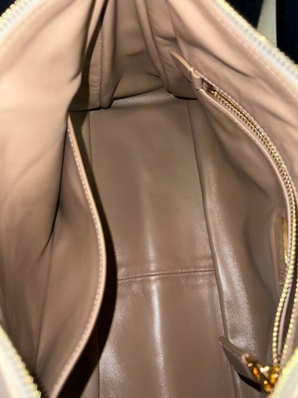 PRADA AIMEE LARGE LEATHER SHOULDER BAG SAND/GOLD 1BC228_2CYS_F02YP_V_LVM - Image 12