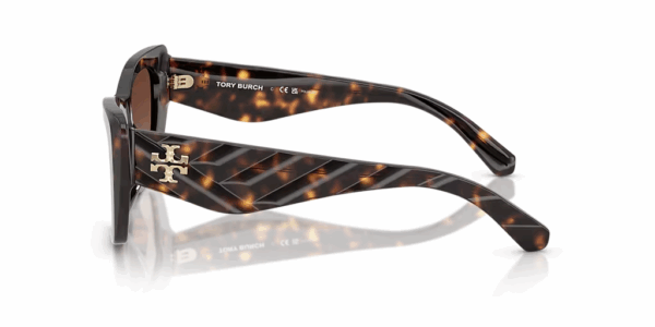 TORY BURCH SUNGLASSES BROWN POLAR LENS DARK TORTOISE FRAME TY7216U 140 MM - Image 3
