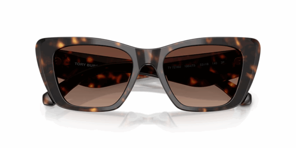 TORY BURCH SUNGLASSES BROWN POLAR LENS DARK TORTOISE FRAME TY7216U 140 MM - Image 5