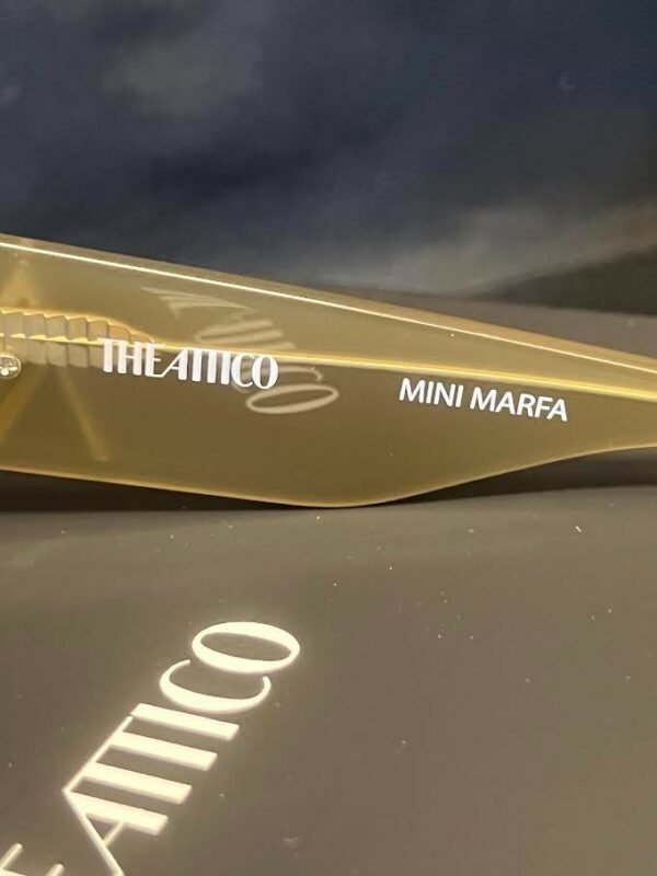 THE ATTICO x LINDA FARROW MINI MARFA SUNGLASSES MASTICE ATTICO16C28SUN 140mm - Image 5