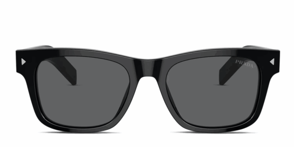 PRADA PR A17S SQUARE SUNGLASSES BLACK FRAME DARK GREY LENS 150MM 54-19