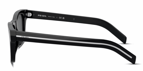 PRADA PR A17S SQUARE SUNGLASSES BLACK FRAME DARK GREY LENS 150MM 54-19 - Image 2