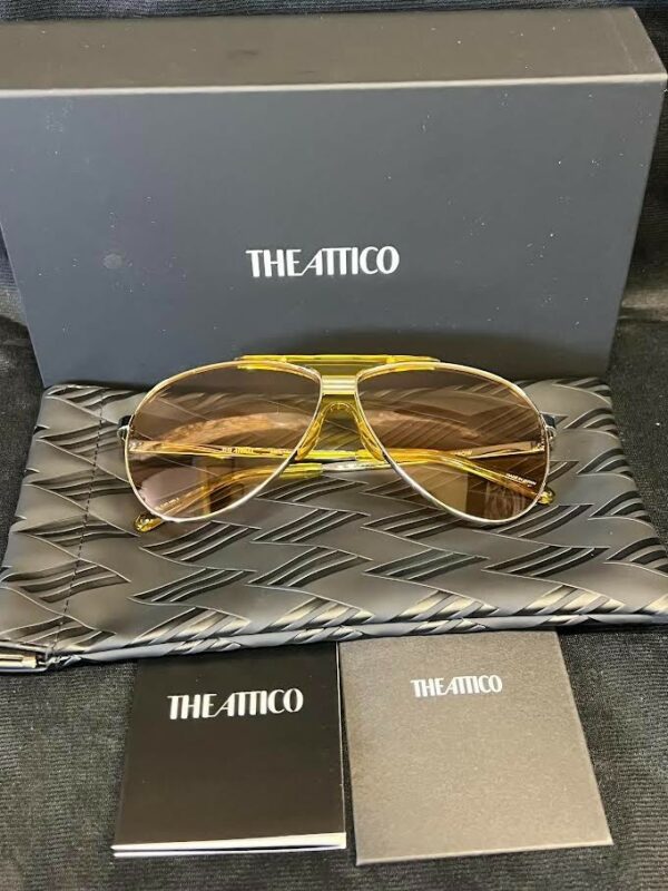 THE ATTICO x LINDA FARROW AMELIA SUNGLASSES SILVER ATTICO78C3SUN 145mm 63-11 - Image 4
