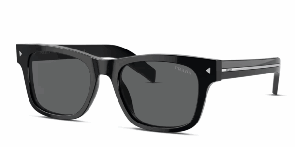PRADA PR A17S SQUARE SUNGLASSES BLACK FRAME DARK GREY LENS 150MM 54-19 - Image 3
