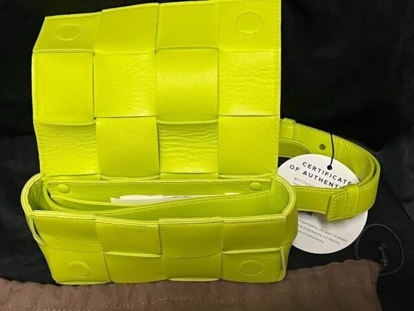BOTTEGA VENETA BELT CASSETTE ACIDKIWI INTRECCIATO NAPPA LEATHER ADJUSTABLE STRAP - Image 5
