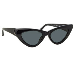 THE ATTICO x LINDA FARROW DORA SUNGLASSES BLACK/GREY ATTICO32C1SUN 140mm