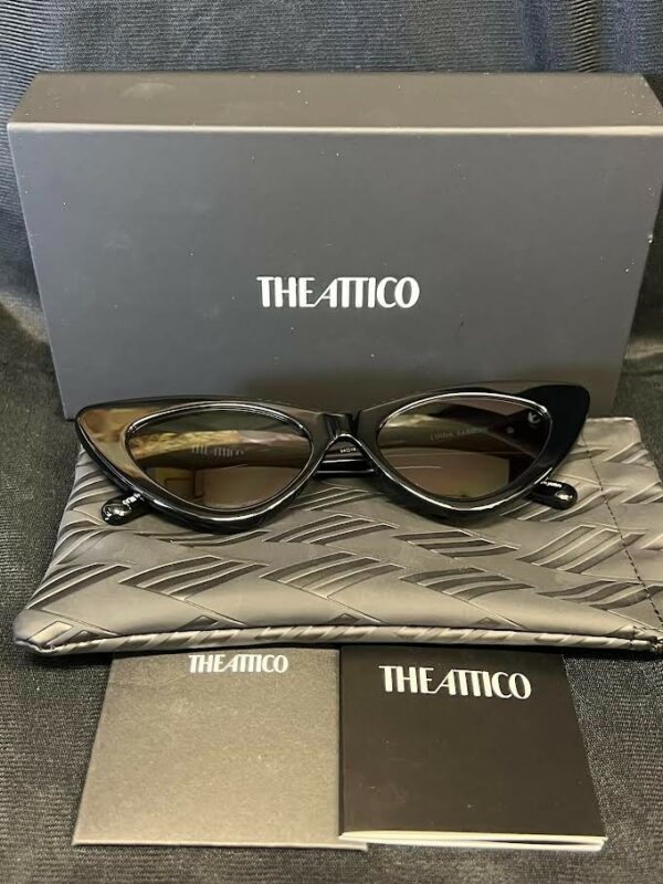 THE ATTICO x LINDA FARROW DORA SUNGLASSES BLACK/GREY ATTICO32C1SUN 140mm - Image 4