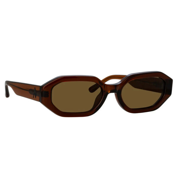 THE ATTICO x LINDA FARROW IRENE SUNGLASSES BROWN ATTICO14C14SUN 140mm 54-19