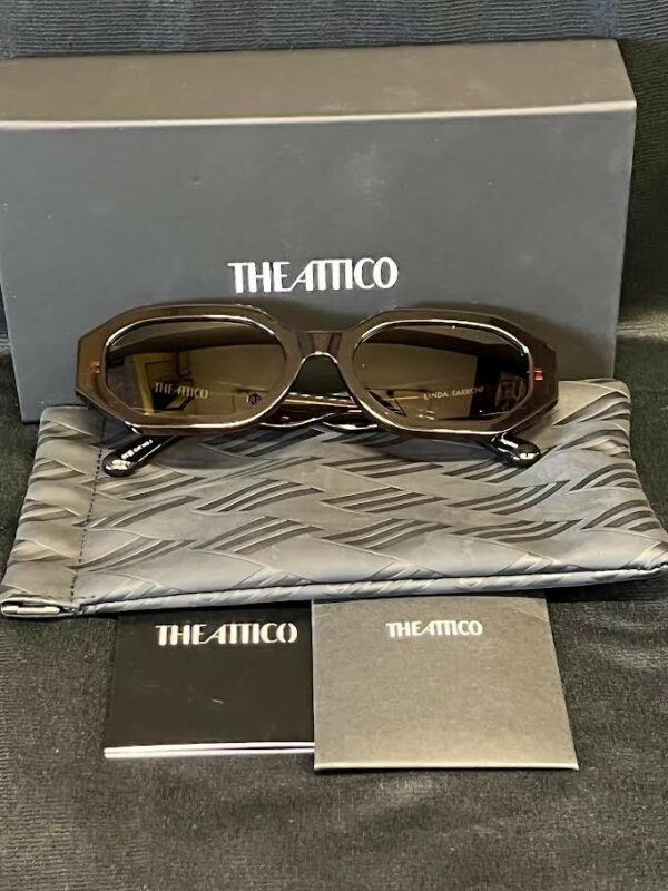 THE ATTICO x LINDA FARROW IRENE SUNGLASSES BROWN ATTICO14C14SUN 140mm 54-19 - Image 4