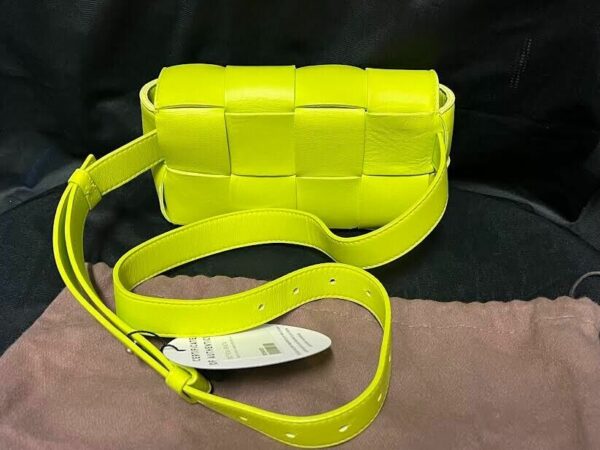 BOTTEGA VENETA BELT CASSETTE ACIDKIWI INTRECCIATO NAPPA LEATHER ADJUSTABLE STRAP - Image 7