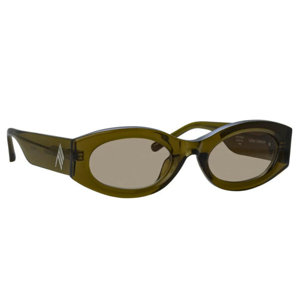 THE ATTICO x LINDA FARROW BERTA SUNGLASSES OLIVE ATTICO38C12SUN 140mm 54-22