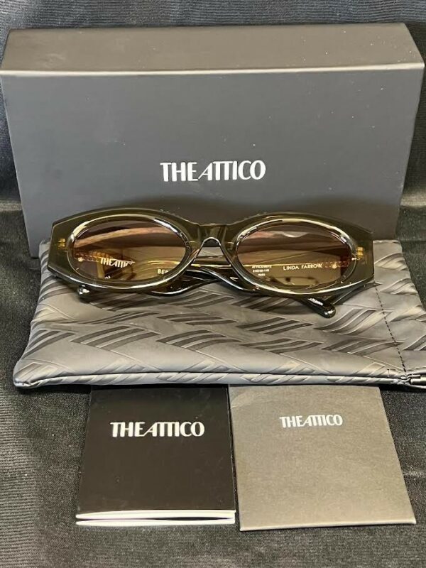 THE ATTICO x LINDA FARROW BERTA SUNGLASSES OLIVE ATTICO38C12SUN 140mm 54-22 - Image 4