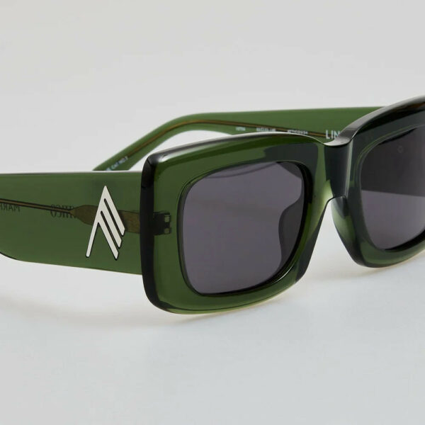 THE ATTICO x LINDA FARROW MARFA SUNGLASSES MILITARY GREEN ATTICO3C34SUN 140mm - Image 3