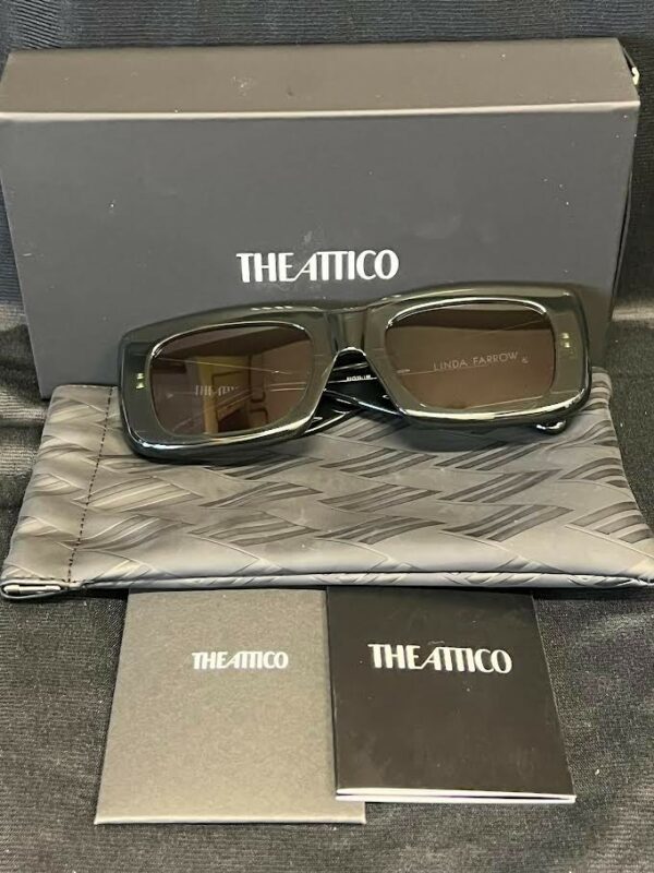 THE ATTICO x LINDA FARROW MARFA SUNGLASSES MILITARY GREEN ATTICO3C34SUN 140mm - Image 4