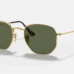 Ray-Ban HEXAGONAL FLAT LENSES ARISTA GOLD/G-15GREEN RB3548N 001 54-21 Sunglasses