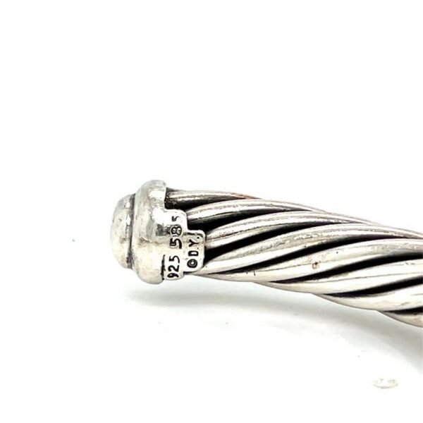 DAVID YURMAN TWO-TONE DOUBLE STATION CUFF BRACELET SILVER 925 14K YELLOW GOLD - Image 9