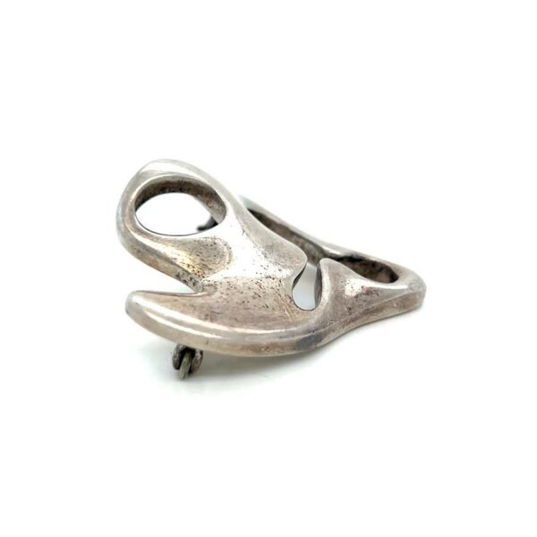 GEORG JENSEN AMOEBA BROOCH STERLING SILVER 925 VINTAGE DENMARK 322 STAMP - Image 4