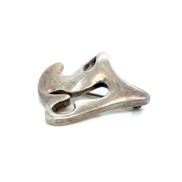 GEORG JENSEN AMOEBA BROOCH STERLING SILVER 925 VINTAGE DENMARK 322 STAMP - Image 9