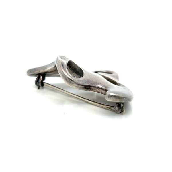 GEORG JENSEN AMOEBA BROOCH STERLING SILVER 925 VINTAGE DENMARK 322 STAMP 1950s - Image 6