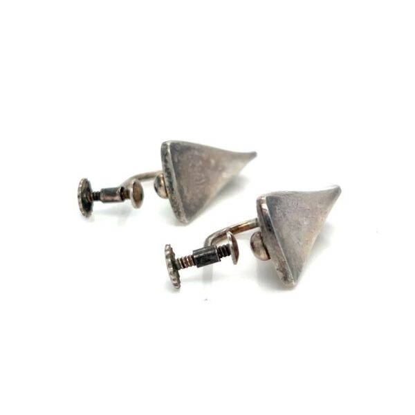 GEORG JENSEN VINTAGE SCREW/CLIP ON EARRING STERLING SILVER 925 116B 1960's ERA - Image 4