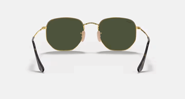 Ray-Ban HEXAGONAL FLAT LENSES ARISTA GOLD/G-15GREEN RB3548N 001 54-21 Sunglasses - Image 4