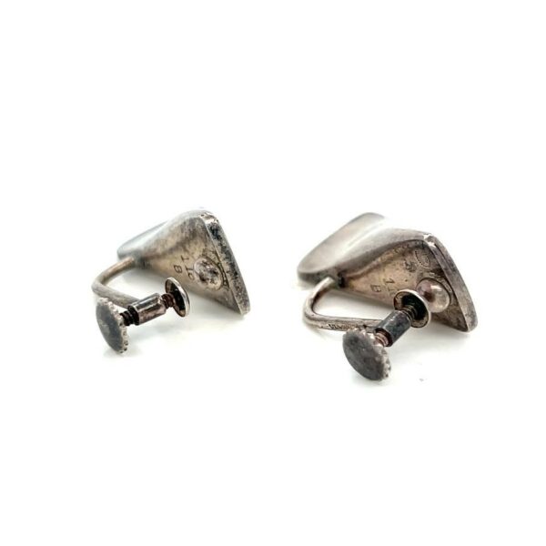 GEORG JENSEN VINTAGE SCREW/CLIP ON EARRING STERLING SILVER 925 116B 1960's ERA - Image 5