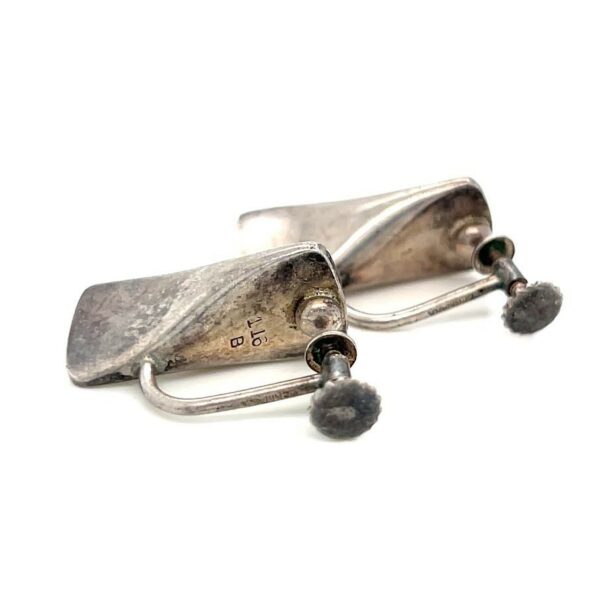 GEORG JENSEN VINTAGE SCREW/CLIP ON EARRING STERLING SILVER 925 116B 1960's ERA - Image 6