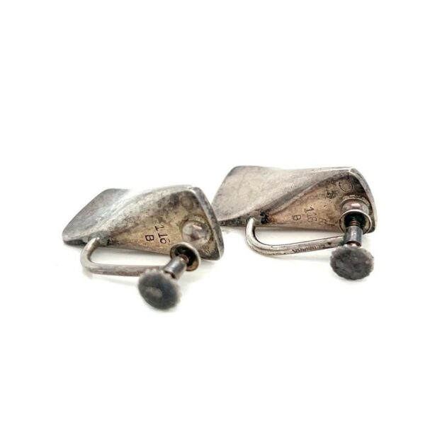 GEORG JENSEN VINTAGE SCREW/CLIP ON EARRING STERLING SILVER 925 116B 1960's ERA - Image 7