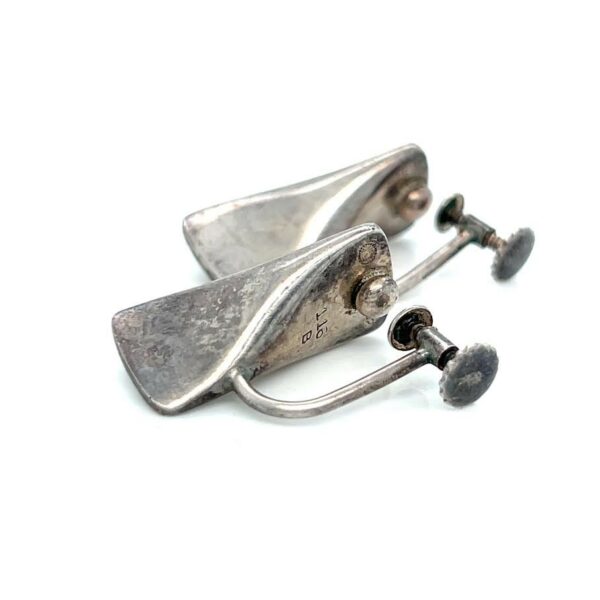 GEORG JENSEN VINTAGE SCREW/CLIP ON EARRING STERLING SILVER 925 116B 1960's ERA - Image 8