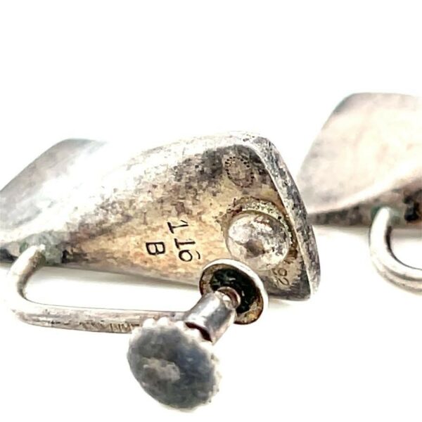 GEORG JENSEN VINTAGE SCREW/CLIP ON EARRING STERLING SILVER 925 116B 1960's ERA - Image 12