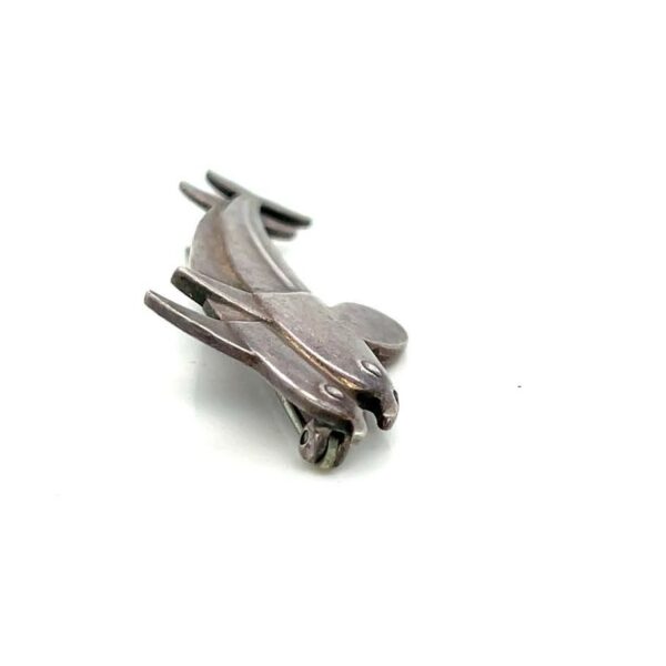 Georg Jensen Denmark Design #317 Sterling Silver Two Dolphin Vintage Brooch Pin - Image 3