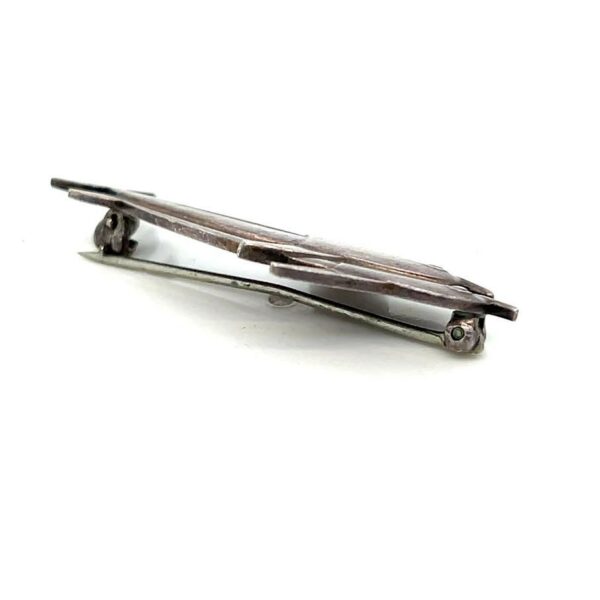 Georg Jensen Denmark Design #317 Sterling Silver Two Dolphin Vintage Brooch Pin - Image 4