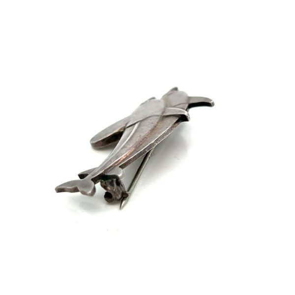 Georg Jensen Denmark Design #317 Sterling Silver Two Dolphin Vintage Brooch Pin - Image 5