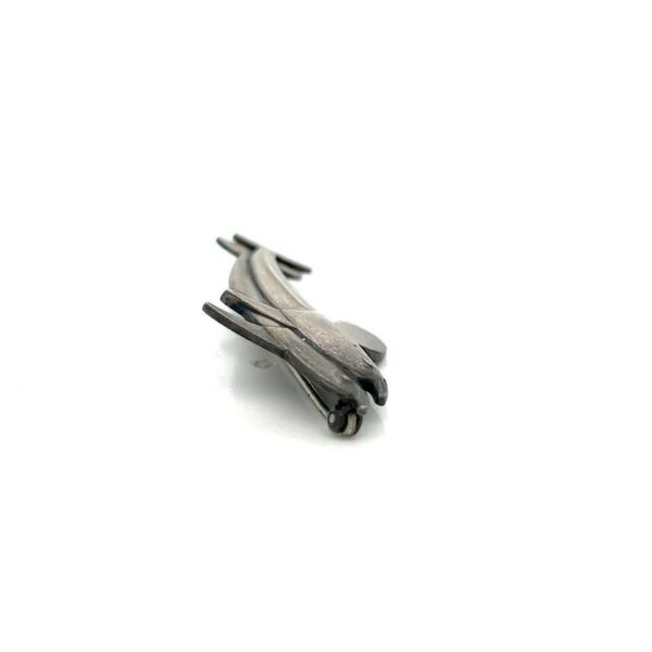 Georg Jensen Denmark #317 Sterling Silver Two Dolphin Jumping Vintage Brooch - Image 3