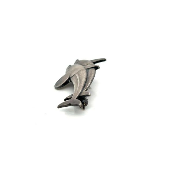 Georg Jensen Denmark #317 Sterling Silver Two Dolphin Jumping Vintage Brooch - Image 5