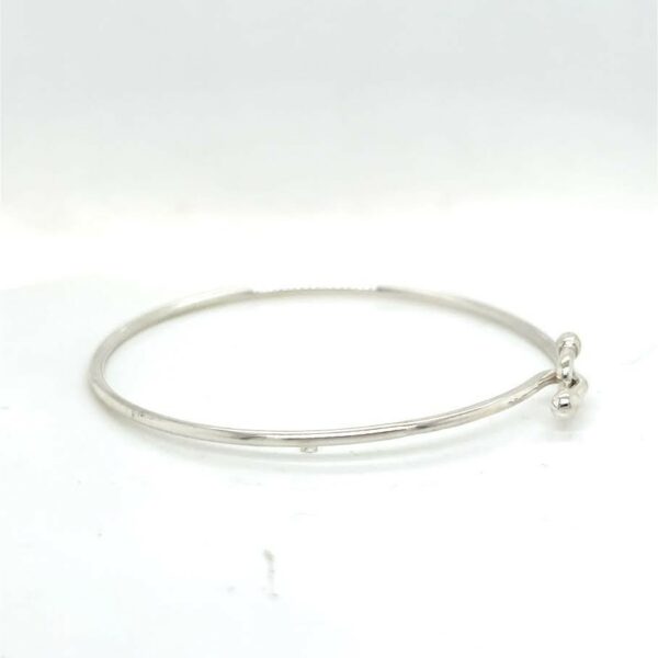TIFFANY & CO WIRE HOOK & BALL BANGLE CUFF BRACELET STERLING SILVER 925 6.75 in - Image 2