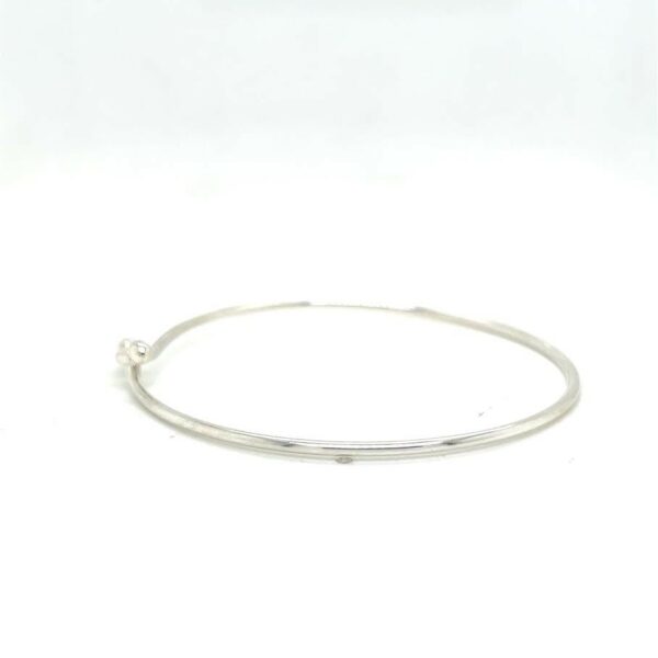 TIFFANY & CO WIRE HOOK & BALL BANGLE CUFF BRACELET STERLING SILVER 925 6.75 in - Image 4