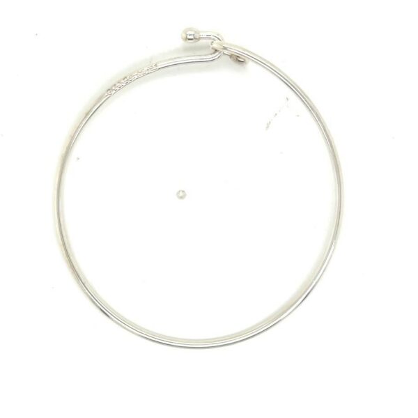 TIFFANY & CO WIRE HOOK & BALL BANGLE CUFF BRACELET STERLING SILVER 925 6.75 in - Image 5