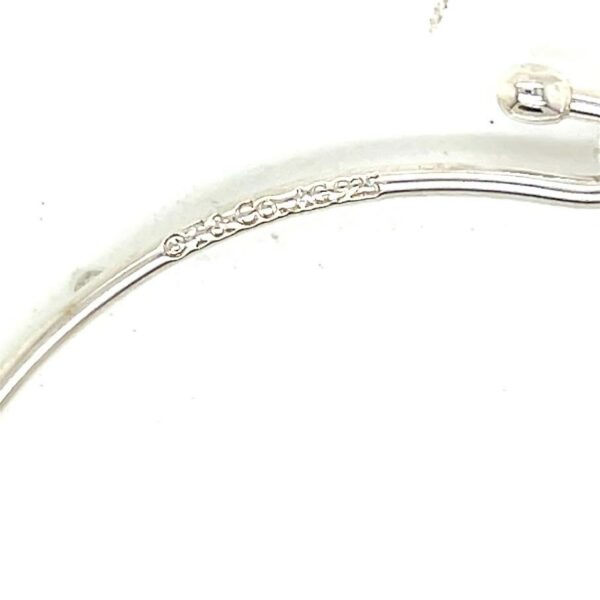 TIFFANY & CO WIRE HOOK & BALL BANGLE CUFF BRACELET STERLING SILVER 925 6.75 in - Image 6