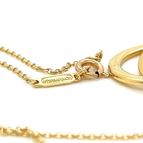 TIFFANY & CO. 1837 INERLOCKING CIRCLE PENDANT NECKLACE 18K YELLOW GOLD 18 in - Image 5