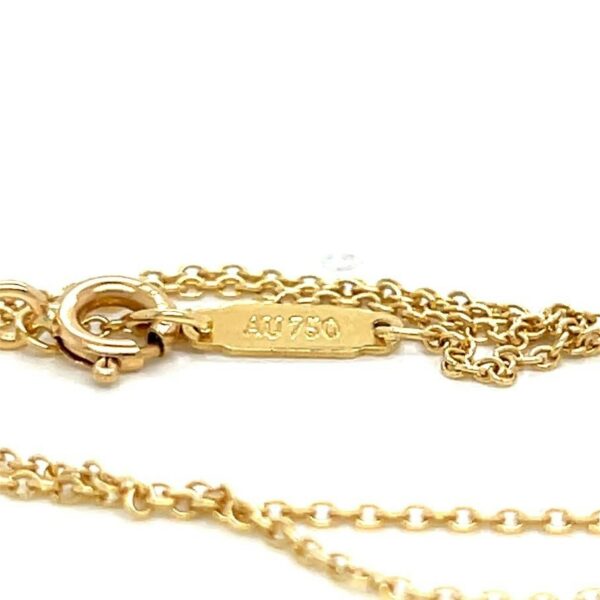 TIFFANY & CO. 1837 INERLOCKING CIRCLE PENDANT NECKLACE 18K YELLOW GOLD 18 in - Image 6