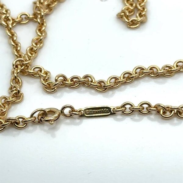 TIFFANY & CO. 18K YELLOW GOLD SCHLUMBERGER LAPIS LAZULI EGG PENDANT AND CHAIN - Image 7
