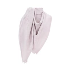 LOUIS VUITTON MONOGRAM CLASSIC SHAWL PEARL GREY M78161 SILK/WOOL SQUARE
