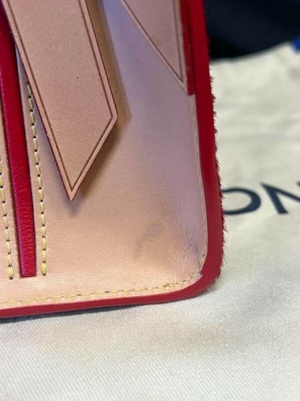 LOUIS VUITTON x CHRISTIAN LOUBOUTIN MONOGRAM STUDDED RED CALFHAIR TOP HANDLE BAG - Image 12