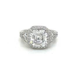 JUDITH RIPKA STERLING SILVER CZ RING SIZE 9