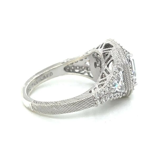 JUDITH RIPKA STERLING SILVER CZ RING SIZE 9 - Image 5