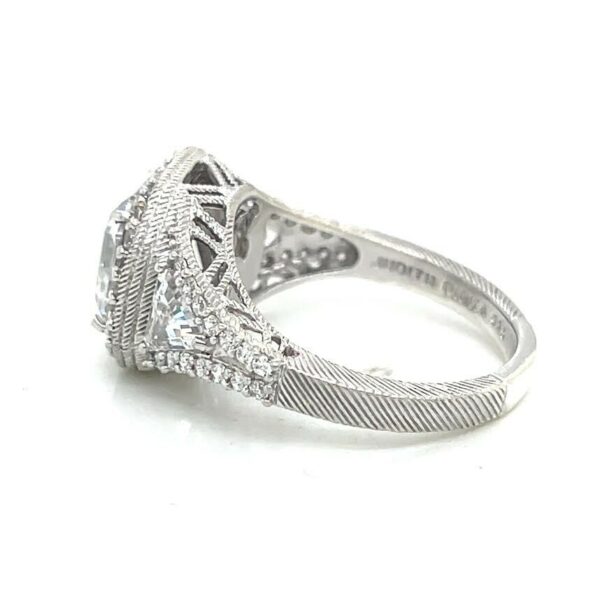 JUDITH RIPKA STERLING SILVER CZ RING SIZE 9 - Image 8
