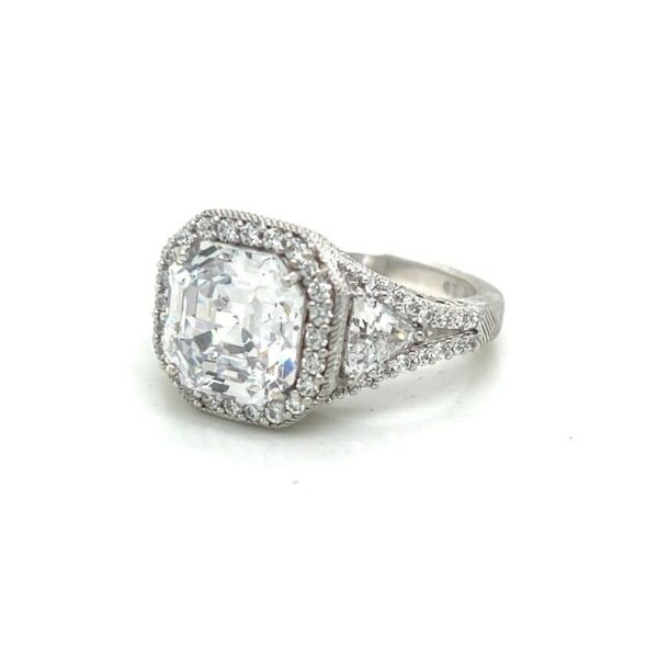 JUDITH RIPKA STERLING SILVER CZ RING SIZE 9 - Image 10