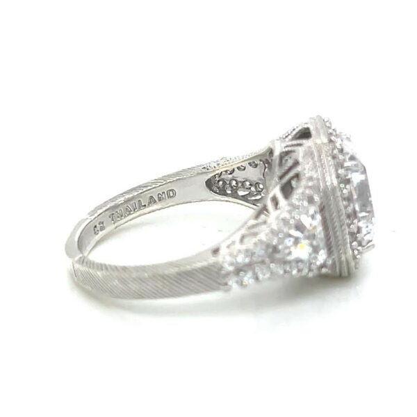 JUDITH RIPKA STERLING SILVER CZ RING SIZE 9 - Image 13